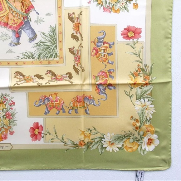 Salvatore Ferragamo Italian Silk Scarf 34.3” w/ Box 🎁 - Picture 14 of 16